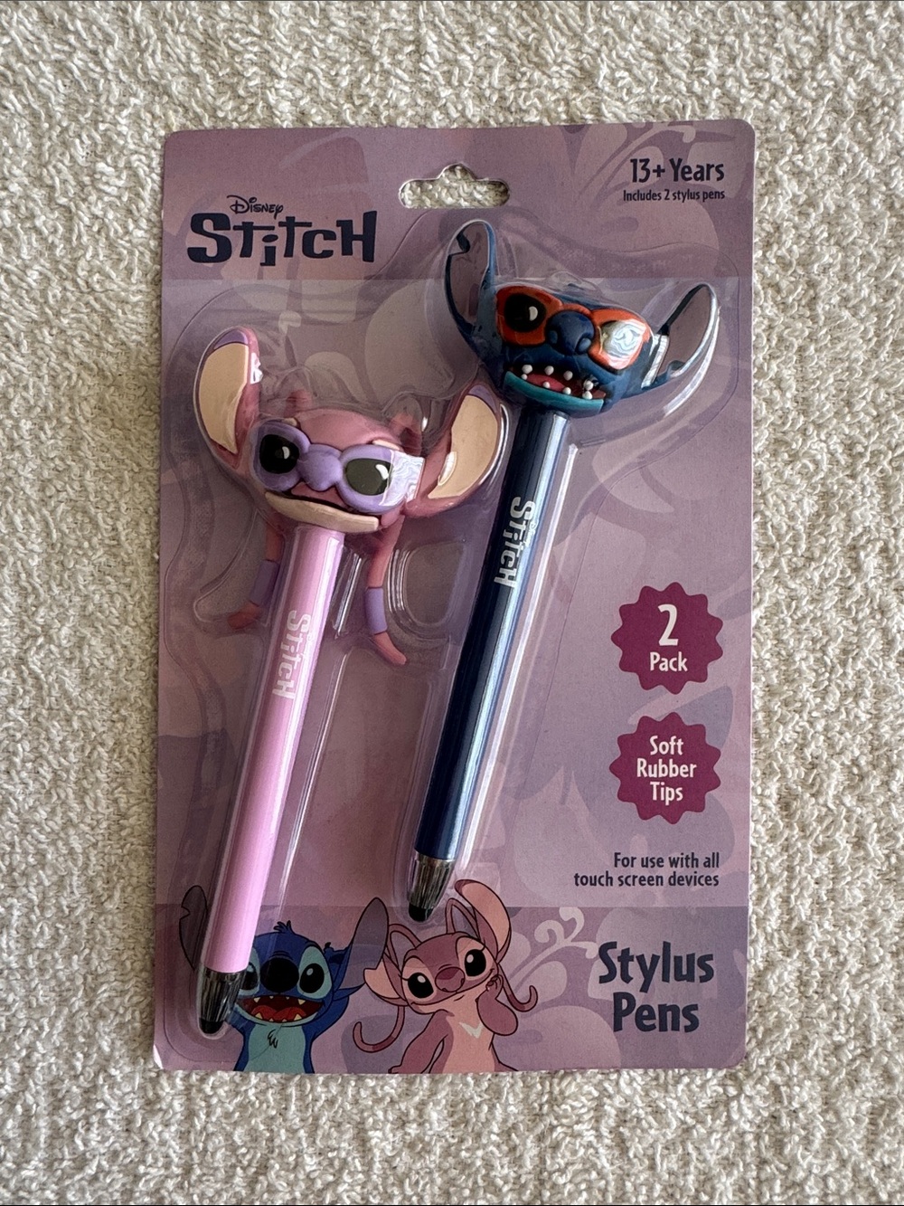 Disney Stitch Stylus Pens - Pink & Blue (2 Pack)